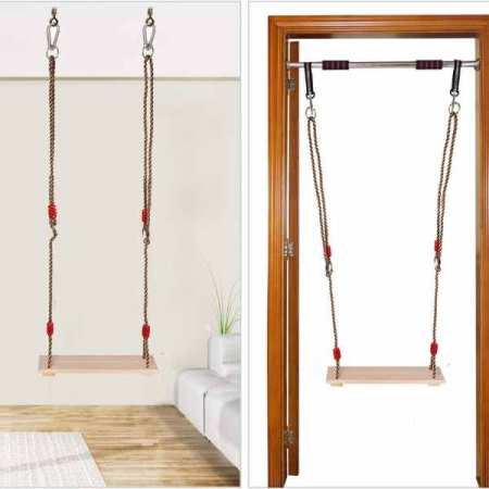 Leagan cu Sfoara pentru Copii din Lemn Dreptunghiular 40 x 16.2 x 1.2 cm – IoArtify.ro [7]