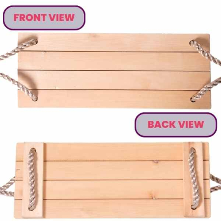 Leagan cu Sfoara pentru Copii din Lemn Dreptunghiular 40 x 16.2 x 1.2 cm – IoArtify.ro [1]