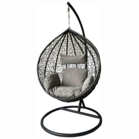 Leagăne și Balansoare - Leagan Tip Cuib cu Fotoliu Suspendat Cadru Metalic Maxim 130 Kg – IoArtify.ro