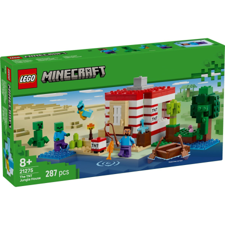 JOCURI SI JUCARII - Lego Minecraft Casa Tnt din Jungla 21275 set 590 piese construcție - IoArtify.ro