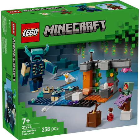 JOCURI SI JUCARII - Lego Minecraft Intalnirea cu Temnicerul 21274 set constructie 385 piese - IoArtify.ro