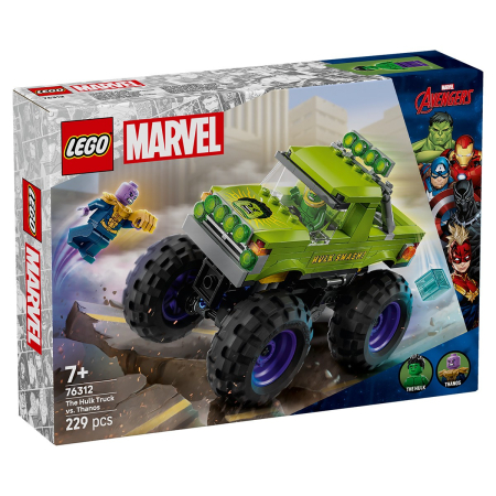 JOCURI SI JUCARII - Lego Super Heroes Hulk in Vehicul de Teren Contra Lui Thanos 76312 set 178 piese - IoArtify.ro