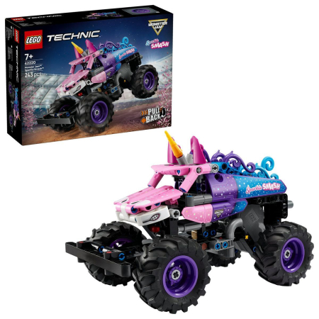 JOCURI SI JUCARII - Lego Technic Monster Jam Sparkle Smash cu Motor cu Arc construcție funcțională - IoArtify.ro