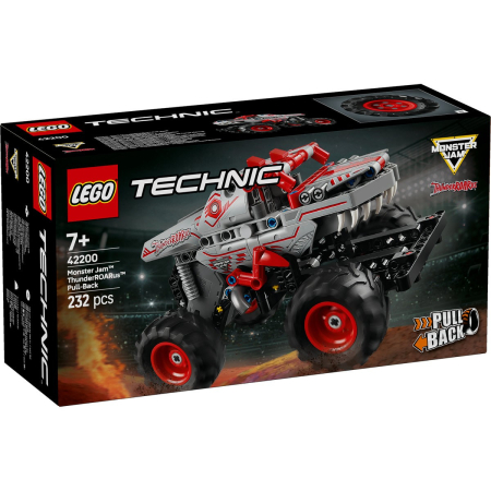 JOCURI SI JUCARII - Lego Technic Monster Jam Thunderroarus Pull-back 42200 cu mecanism pull-back - IoArtify.ro