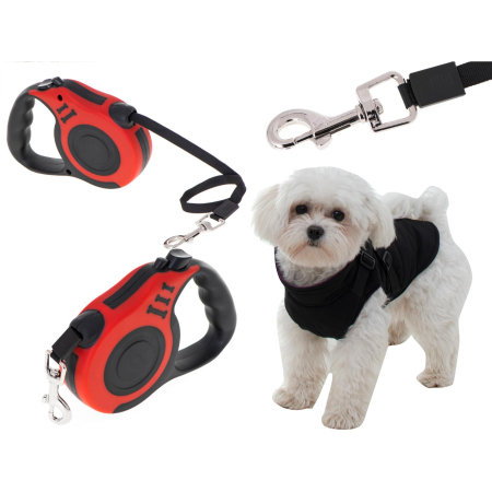 Lesa Retractabilă Automată 5m pentru Caini până la 14kg – Siguranță, Control și Durabilitate [1]