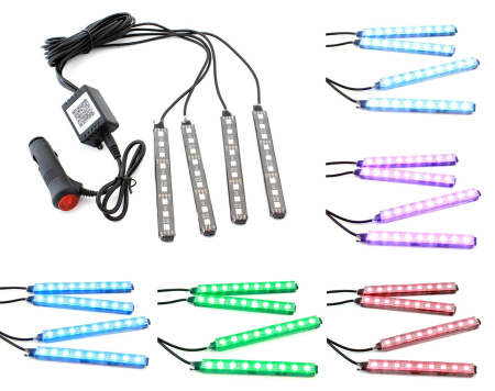 Iluminat Auto - Lumini UnderCar LED RGB 12cm cu Bluetooth pentru interior sau exterior ZD65B – IoArtify.ro