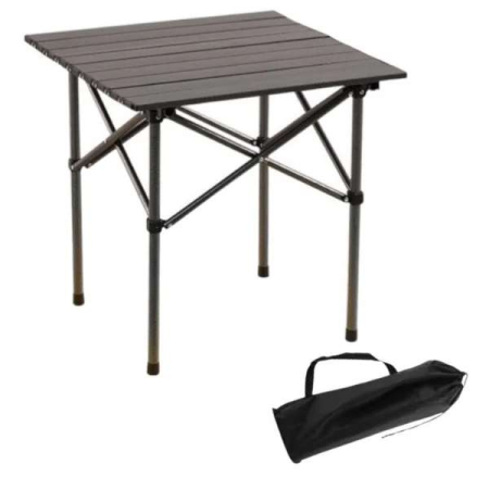 Articole pentru Gradina - Masa pliabilă pentru grădină și camping din plastic HDPE maro – portabilă, impermeabilă și ușor de transportat