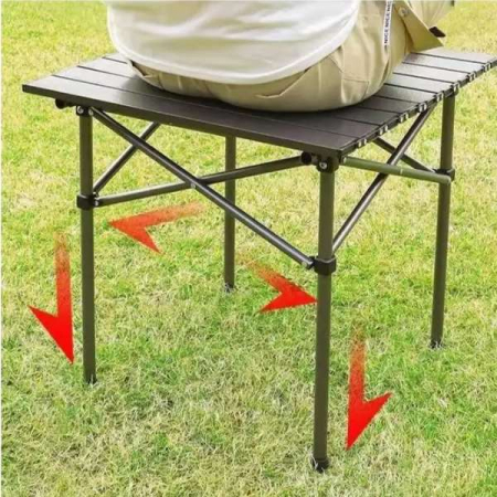 Masa pliabilă pentru grădină și camping din plastic HDPE maro – portabilă, impermeabilă și ușor de transportat [4]