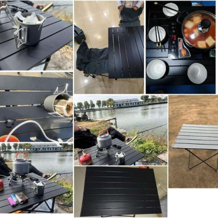 Masa pliabilă pentru grădină și camping din plastic HDPE, impermeabil, ușor de transportat și practică [3]