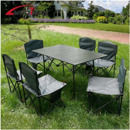 Masa pliabilă pentru grădină și camping din plastic HDPE, impermeabil, ușor de transportat și practică [6]