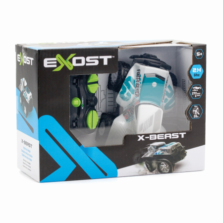 JOCURI SI JUCARII - Silverit Exost Masina cu Telecomanda X Monster Alba viteza 15 kmh - IoArtify.ro