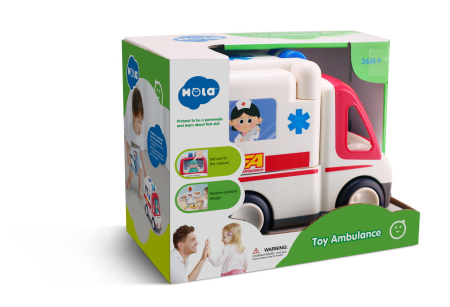 JOCURI SI JUCARII - Masina de Ambulanta cu lumini LED realiste si sirena functionala - IoArtify.ro