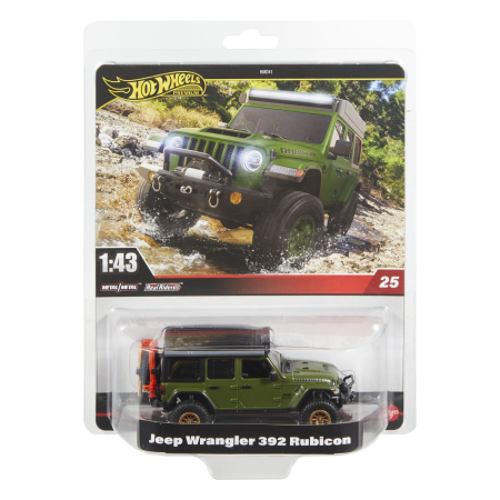 JOCURI SI JUCARII - Hot Wheels Premium Real Riders Masinuta Metalica Jeep Wrangler 392 Rubicon Scara 1 la 43 - IoArtify.ro