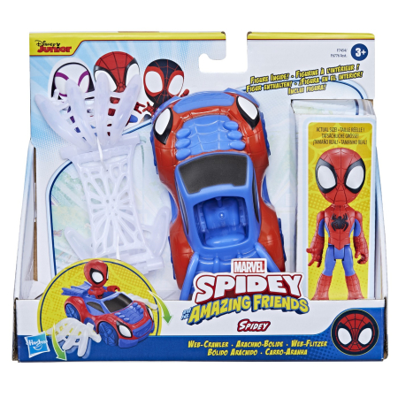JOCURI SI JUCARII - Spidey Prietenii Extraordinari Set Masinuta si Figurina si Accesoriu cu detalii realiste - IoArtify.ro