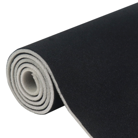 Material textil cu spate buretat pentru recondiționare plafon auto, culoare Neagră, 2m x 1,5m [2]
