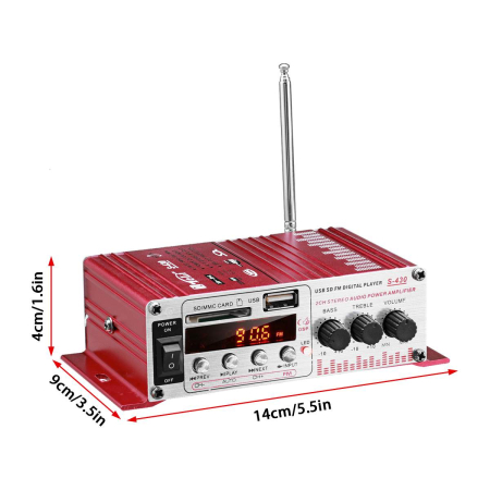 MINI amplificator auto AVX-MRS430 40W stereo cu radio FM și citire USB SD – IoArtify.ro [5]