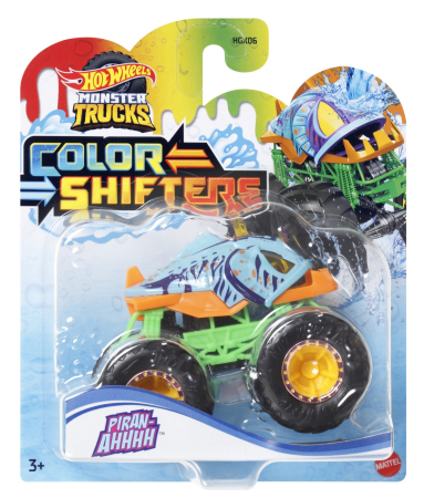 JOCURI SI JUCARII - Hot Wheels Monster Truck Camion Piran-ahhhh cu Culori Schimbatoare Scara 1:64 - IoArtify.ro