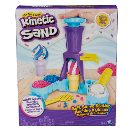 JOCURI SI JUCARII - Kinetic Sand Statia de Servire set creativ cu nisip kinetic 454g - IoArtify.ro