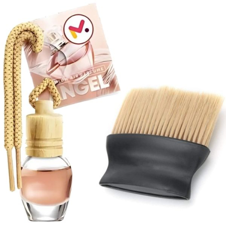 CADOURI, HOBBY & ARTE - Odorizant Auto Aroma Angel si Perie cu Maner Ergonomic si Fire din Nylon SoftTouch cu Maner Antiderapant - IoArtify.ro