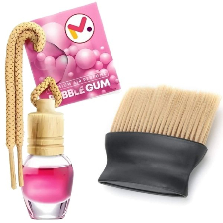 CADOURI, HOBBY & ARTE - Odorizant Auto Aroma Bubble Gum si Perie cu Maner Ergonomic si Fire din Nylon SoftTouch Perie cu Maner Ergonomic - IoArtify.ro