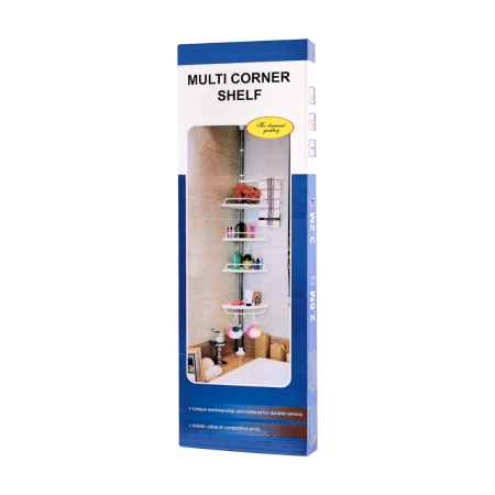 Organizator baie raft de baie de tip coltar cu brat telescopic si 4 etajere – IoArtify.ro [5]