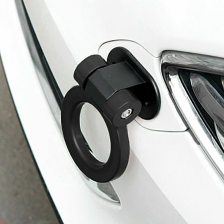 AUTO, MOTO & TRANSPORT - Ornament carlig remorcare RACING SPORT Negru finisaj mat rezistent la intemperii – IoArtify.ro