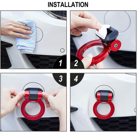 Ornament carlig remorcare RACING SPORT ROSU din aluminiu rezistent la coroziune – IoArtify.ro [5]