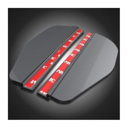 Accesorii Exterior - Set 2 Deflectoare de ploaie universale pentru oglinzi laterale, flexibil, fumurii, fixare cu benzi adezive 3M