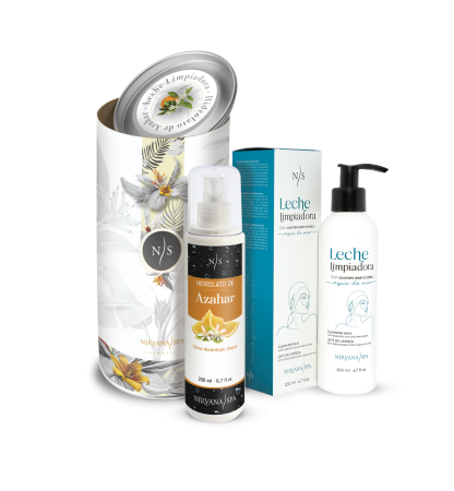 Îngrijire facială - Pachet ingrijire faciala Lapte demachiant 200 ml si Hidrolat de floare de portocal 200 ml extract natural - IoArtify.ro