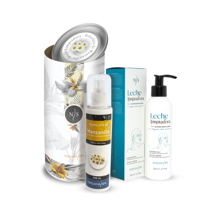 Îngrijire facială - Pachet ingrijire faciala Lapte demachiant 200 ml si Hidrolat de musetel 200 ml cu ingrediente naturale - IoArtify.ro