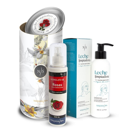 Îngrijire facială - Pachet ingrijire faciala Lapte demachiant 200 ml si Hidrolat de trandafir 200 ml cu ingrediente naturale – IoArtify.ro