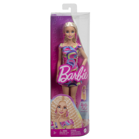 JOCURI SI JUCARII - Papusa Barbie Fashionista cu Par Blond Ondulat 30 cm - IoArtify.ro
