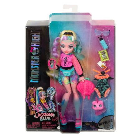 JOCURI SI JUCARII - Monster High Papusa Lagoona Blue cu Animalut si Accesorii articulata 25 cm - IoArtify.ro