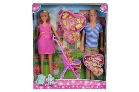 JOCURI SI JUCARII - Steffi Love Familia Fericita set papusi si accesorii 30 piese - IoArtify.ro