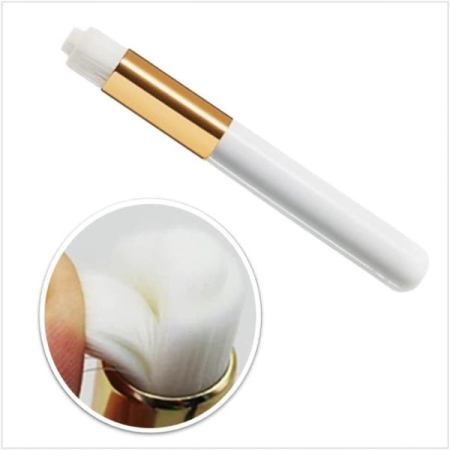 Perie compacta pentru curatarea si spalarea genelor tenului sau nasului peri foarte moi 10 cm Alb Auriu – IoArtify.ro [3]