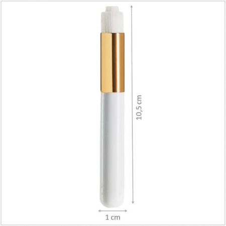 Perie compacta pentru curatarea si spalarea genelor tenului sau nasului peri foarte moi 10 cm Alb Auriu – IoArtify.ro [4]