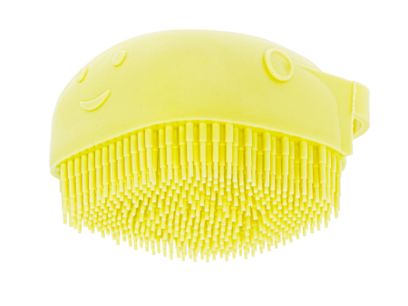Perie din silicon cu dozator de sampon pentru spalare caini sau pisici 7,5 x 7,5 cm culoare galben – IoArtify.ro [4]