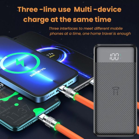 Powerbank Li-Po 10.000 mAh cu Display LED și Cablu Fast Charge 3 în 1 – Soluția ta portabilă pentru încărcare rapidă [6]