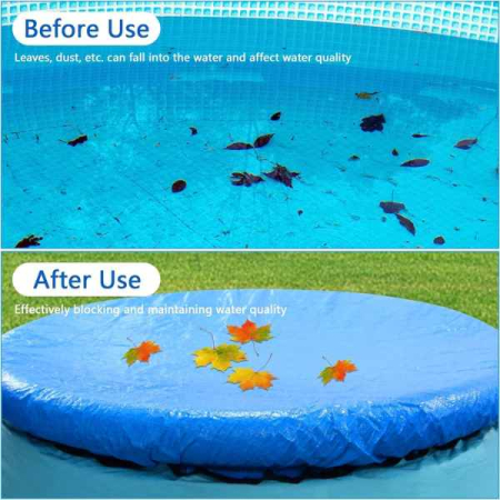 Prelata Universala pentru Acoperire Piscine Gonflabile Rotunde cu Diametru 244 cm Material PVC Impermeabila Albastru – IoArtify.ro [7]