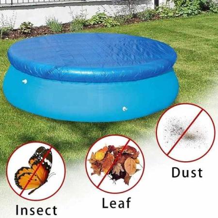 Prelata Universala pentru Acoperire Piscine Gonflabile Rotunde cu Diametru 244 cm Material PVC Impermeabila Albastru – IoArtify.ro [3]