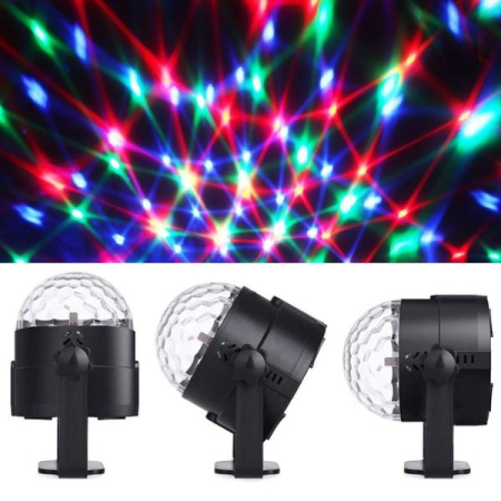 Transformă-ți petrecerea cu Proiector Disco LED RGB cu Senzor de Sunet – efecte spectaculoase și iluminare vibrantă! [8]