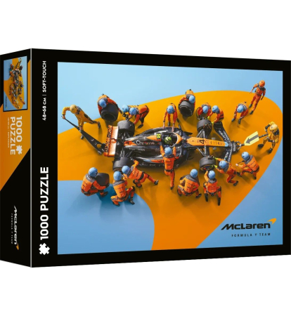 JOCURI SI JUCARII - Puzzle Trefl 1000 piese Soft Touch Formula1 Mclaren Cea Mai Rapida Oprire la Boxe - IoArtify.ro
