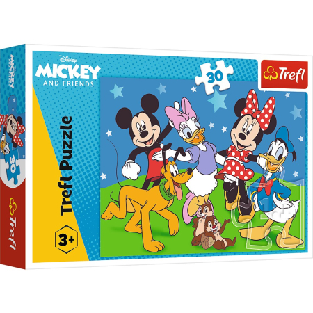 JOCURI SI JUCARII - Puzzle Trefl 30 piese Disney Mickey si Prietenii format 27x18 cm - IoArtify.ro