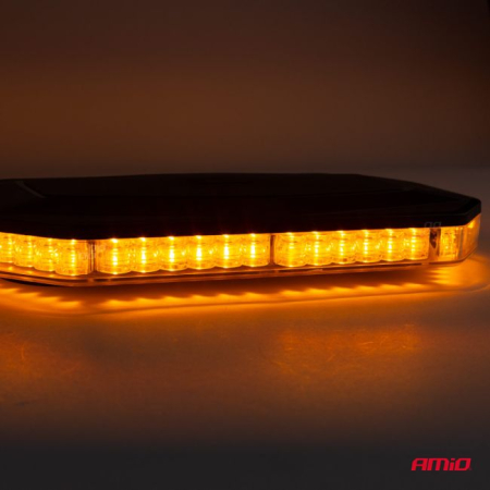 Rampa Luminoasă Girofar Portocalie, 48 LED, Alimentare 12/24V, IP56, Montaj Magnet, ECE R65 R10 [7]