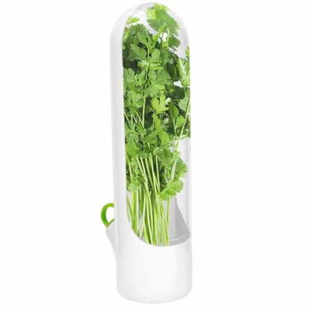 Articole pentru Casa - Recipient pentru Ierburile Aromate – Prospetime de până la 3 săptămâni în frigider, BPA Free, design compact și sigur