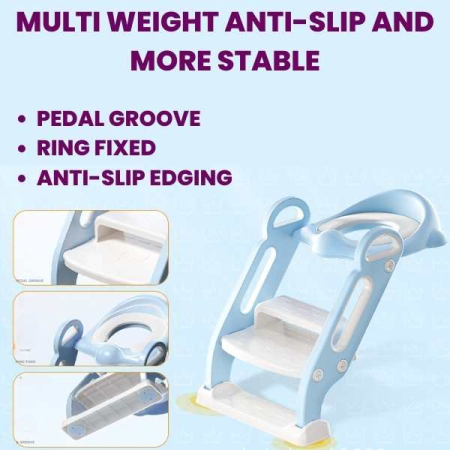 Reductor Pliabil cu Manere Scara cu Trepte Anti-Derapante Inaltator pentru WC Perna Moale Detasabila si Impermeabila PP Eco Friendly 67.9 x 42.8 x 51.5 cm Albastru – IoArtify.ro [7]