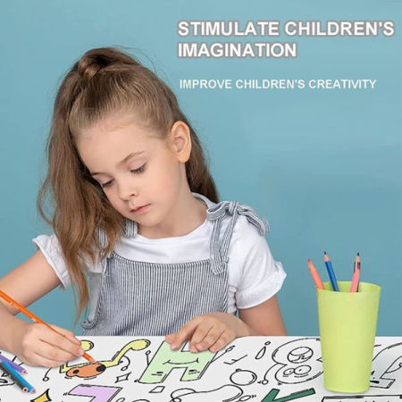 Rola hartie auto-adeziva si decupabila pentru desenat si colorat 3 metri x 30 centimetri Model cu printese – IoArtify.ro [6]