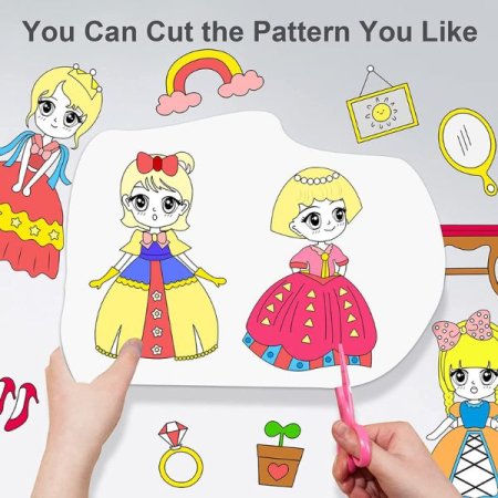 Rola hartie auto-adeziva si decupabila pentru desenat si colorat 3 metri x 30 centimetri Model cu printese – IoArtify.ro [2]