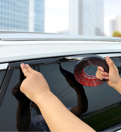 Ornamente exterior - Rola Ornament autoadeziv 12mm x 15m culoare Negru Lucios – IoArtify.ro