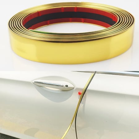 Ornamente exterior - Rola Ornament autoadeziv 4mm x 15m culoare Crom GOLD – IoArtify.ro